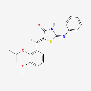 (5Z)-2-anilino-5-[(3-methoxy-2-propan-2-yloxyphenyl)methylidene]-1,3-thiazol-4-one