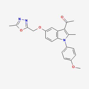 1-{1-(4-methoxyphenyl)-2-methyl-5-[(5-methyl-1,3,4-oxadiazol-2-yl)methoxy]-1H-indol-3-yl}ethanone