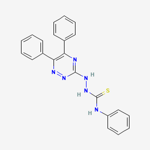 molecular formula C22H18N6S B13378174 2-(5,6-diphenyl-1,2,4-triazin-3-yl)-N-phenylhydrazinecarbothioamide 