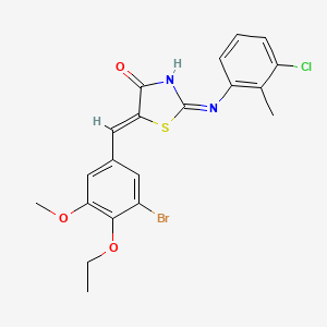 (5Z)-5-[(3-bromo-4-ethoxy-5-methoxyphenyl)methylidene]-2-(3-chloro-2-methylanilino)-1,3-thiazol-4-one