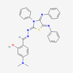 4-(Dimethylamino)-2-hydroxybenzaldehyde [3-phenyl-4,5-bis(phenylimino)-1,3-thiazolidin-2-ylidene]hydrazone