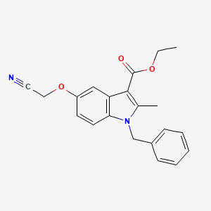 molecular formula C21H20N2O3 B13378208 ethyl 1-benzyl-5-(cyanomethoxy)-2-methyl-1H-indole-3-carboxylate 