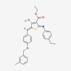 molecular formula C30H29NO4S B13378267 ethyl (5Z)-2-(4-ethylanilino)-5-[[4-[(3-methylphenyl)methoxy]phenyl]methylidene]-4-oxothiophene-3-carboxylate 