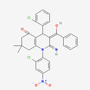 2-amino-3-benzoyl-1-(2-chloro-4-nitrophenyl)-4-(2-chlorophenyl)-7,7-dimethyl-6,8-dihydro-4H-quinolin-5-one