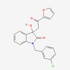 1-(3-chlorobenzyl)-3-[2-(2-furyl)-2-oxoethyl]-3-hydroxy-1,3-dihydro-2H-indol-2-one