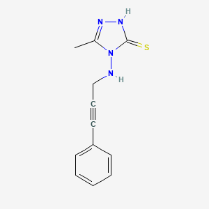 5-methyl-4-[(3-phenylprop-2-yn-1-yl)amino]-4H-1,2,4-triazole-3-thiol