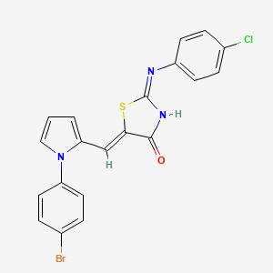 (5Z)-5-[[1-(4-bromophenyl)pyrrol-2-yl]methylidene]-2-(4-chloroanilino)-1,3-thiazol-4-one