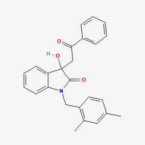 1-(2,4-dimethylbenzyl)-3-hydroxy-3-(2-oxo-2-phenylethyl)-1,3-dihydro-2H-indol-2-one