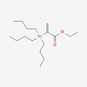 molecular formula C17H34O2Sn B1337841 2-丙烯酸，2-(三丁基锡基)-，乙酯 CAS No. 123706-82-1