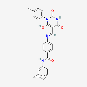 N-(1-adamantyl)-4-{[(4-hydroxy-1-(4-methylphenyl)-2,6-dioxo-1,6-dihydro-5(2H)-pyrimidinylidene)methyl]amino}benzamide