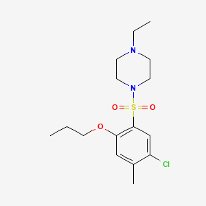 4-Chloro-2-[(4-ethyl-1-piperazinyl)sulfonyl]-5-methylphenyl propyl ether