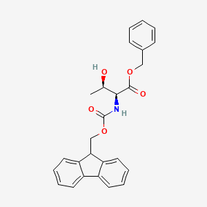 molecular formula C26H25NO5 B1337847 (2S，3R)-苯甲基 2-((((9H-芴-9-基)甲氧基)羰基)氨基)-3-羟基丁酸酯 CAS No. 73724-48-8