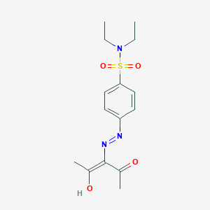 4-[2-(1-acetyl-2-oxopropylidene)hydrazino]-N,N-diethylbenzenesulfonamide