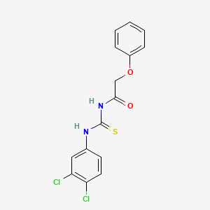 molecular formula C15H12Cl2N2O2S B13378527 N-[(3,4-dichlorophenyl)carbamothioyl]-2-phenoxyacetamide 