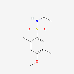 molecular formula C12H19NO3S B13378539 N-isopropyl-4-methoxy-2,5-dimethylbenzenesulfonamide 