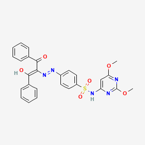 4-[2-(1-benzoyl-2-oxo-2-phenylethylidene)hydrazino]-N-(2,6-dimethoxypyrimidin-4-yl)benzenesulfonamide