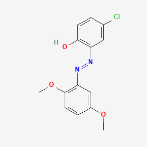 molecular formula C14H13ClN2O3 B13378611 4-Chloro-2-[(2,5-dimethoxyphenyl)diazenyl]phenol 