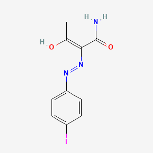 molecular formula C10H10IN3O2 B13378639 2-[(4-Iodophenyl)hydrazono]-3-oxobutanamide 