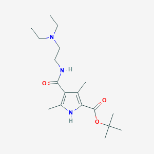 molecular formula C18H31N3O3 B1337865 叔丁基 4-((2-(二乙氨基)乙基)氨基甲酰基)-3,5-二甲基-1H-吡咯-2-甲酸酯 CAS No. 590424-04-7