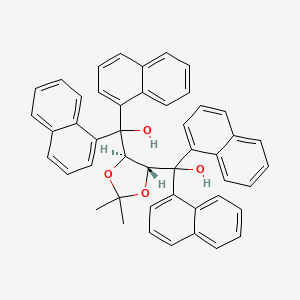 molecular formula C47H38O4 B1337868 ((4R,5R)-2,2-二甲基-1,3-二氧戊环-4,5-二基)双(二(萘-1-基)甲醇) CAS No. 137536-94-8