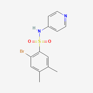 molecular formula C13H13BrN2O2S B13378694 2-bromo-4,5-dimethyl-N-(4-pyridinyl)benzenesulfonamide 