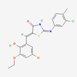 molecular formula C19H16BrClN2O3S B13378726 (5Z)-5-[(5-bromo-3-ethoxy-2-hydroxyphenyl)methylidene]-2-(3-chloro-4-methylanilino)-1,3-thiazol-4-one 