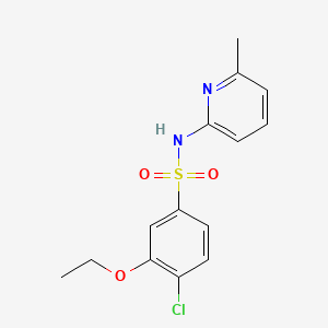 molecular formula C14H15ClN2O3S B13378751 4-chloro-3-ethoxy-N-(6-methyl-2-pyridinyl)benzenesulfonamide 