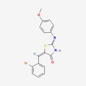 (5E)-5-[(2-bromophenyl)methylidene]-2-(4-methoxyanilino)-1,3-thiazol-4-one