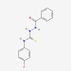 molecular formula C14H12FN3OS B13378770 2-Benzoyl-N-(4-fluorophenyl)hydrazinecarbothioamide 