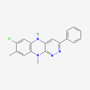 molecular formula C18H15ClN4 B13378776 7-chloro-8,10-dimethyl-3-phenyl-5H-pyridazino[4,3-b]quinoxaline 