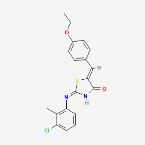 molecular formula C19H17ClN2O2S B13378792 (5Z)-2-(3-chloro-2-methylanilino)-5-[(4-ethoxyphenyl)methylidene]-1,3-thiazol-4-one 