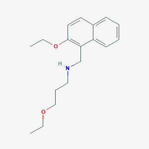 molecular formula C18H25NO2 B13378806 3-ethoxy-N-[(2-ethoxynaphthalen-1-yl)methyl]propan-1-amine 