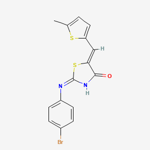 molecular formula C15H11BrN2OS2 B13378840 (5Z)-2-(4-bromoanilino)-5-[(5-methylthiophen-2-yl)methylidene]-1,3-thiazol-4-one 