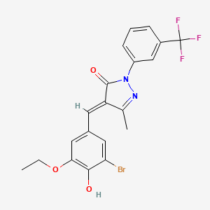 4-(3-bromo-5-ethoxy-4-hydroxybenzylidene)-5-methyl-2-[3-(trifluoromethyl)phenyl]-2,4-dihydro-3H-pyrazol-3-one