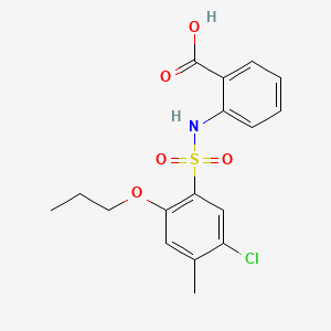 2-{[(5-Chloro-4-methyl-2-propoxyphenyl)sulfonyl]amino}benzoic acid