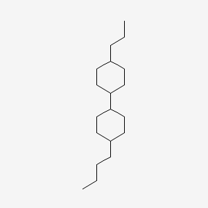 molecular formula C19H36 B1337927 (trans,trans)-4-Butyl-4'-propyl-1,1'-bicyclohexyl CAS No. 96624-52-1