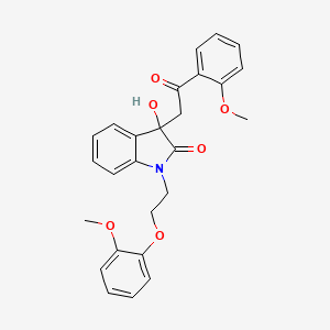 3-hydroxy-1-[2-(2-methoxyphenoxy)ethyl]-3-[2-(2-methoxyphenyl)-2-oxoethyl]-1,3-dihydro-2H-indol-2-one