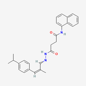 4-{2-[3-(4-isopropylphenyl)-2-methyl-2-propenylidene]hydrazino}-N-(1-naphthyl)-4-oxobutanamide