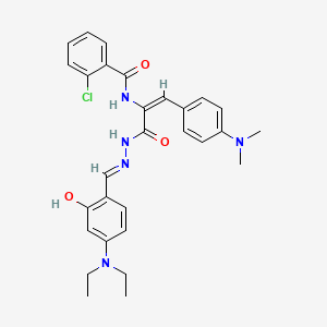 2-chloro-N-{1-({2-[4-(diethylamino)-2-hydroxybenzylidene]hydrazino}carbonyl)-2-[4-(dimethylamino)phenyl]vinyl}benzamide