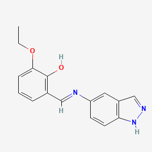 2-ethoxy-6-[(1H-indazol-5-ylimino)methyl]phenol