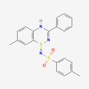 4-methyl-N-(7-methyl-3-phenyl-1lambda~4~,2,4-benzothiadiazin-1(2H)-ylidene)benzenesulfonamide