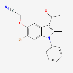 [(3-acetyl-6-bromo-2-methyl-1-phenyl-1H-indol-5-yl)oxy]acetonitrile