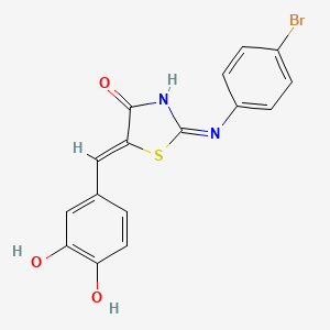 (5Z)-2-(4-bromoanilino)-5-[(3,4-dihydroxyphenyl)methylidene]-1,3-thiazol-4-one