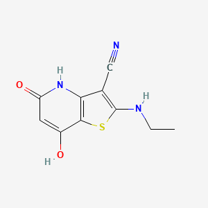 2-(ethylamino)-5-hydroxy-7-oxo-4H-thieno[3,2-b]pyridine-3-carbonitrile