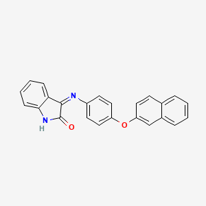 molecular formula C24H16N2O2 B13379450 3-(4-Naphthalen-2-yloxyanilino)indol-2-one 