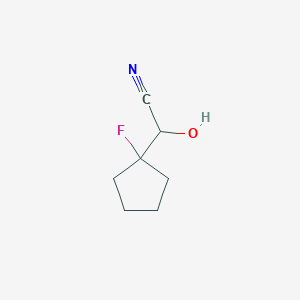 molecular formula C7H10FNO B1337999 2-(1-氟环戊基)-2-羟基丙腈 CAS No. 79205-55-3