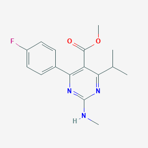 B133800 Methyl 4-(4-fluorophenyl)-6-isopropyl-2-(methylamino)pyrimidine-5-carboxylate CAS No. 160009-36-9