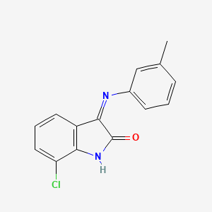 7-Chloro-3-(3-methylanilino)indol-2-one