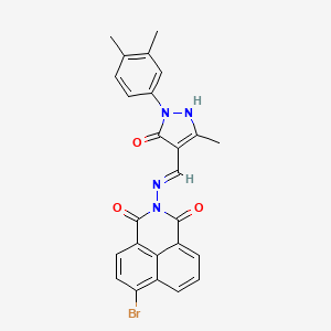 6-bromo-2-({[1-(3,4-dimethylphenyl)-3-methyl-5-oxo-1,5-dihydro-4H-pyrazol-4-ylidene]methyl}amino)-1H-benzo[de]isoquinoline-1,3(2H)-dione