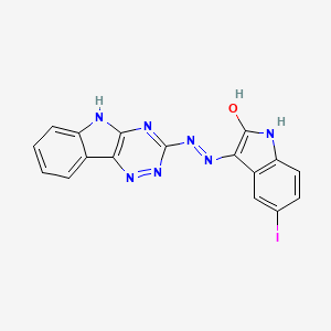 5-iodo-1H-indole-2,3-dione 3-(5H-[1,2,4]triazino[5,6-b]indol-3-ylhydrazone)